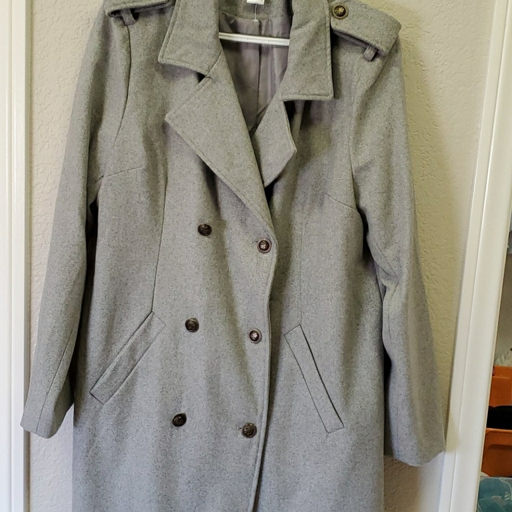 COPY - Gray K Jordan Wool trench coat